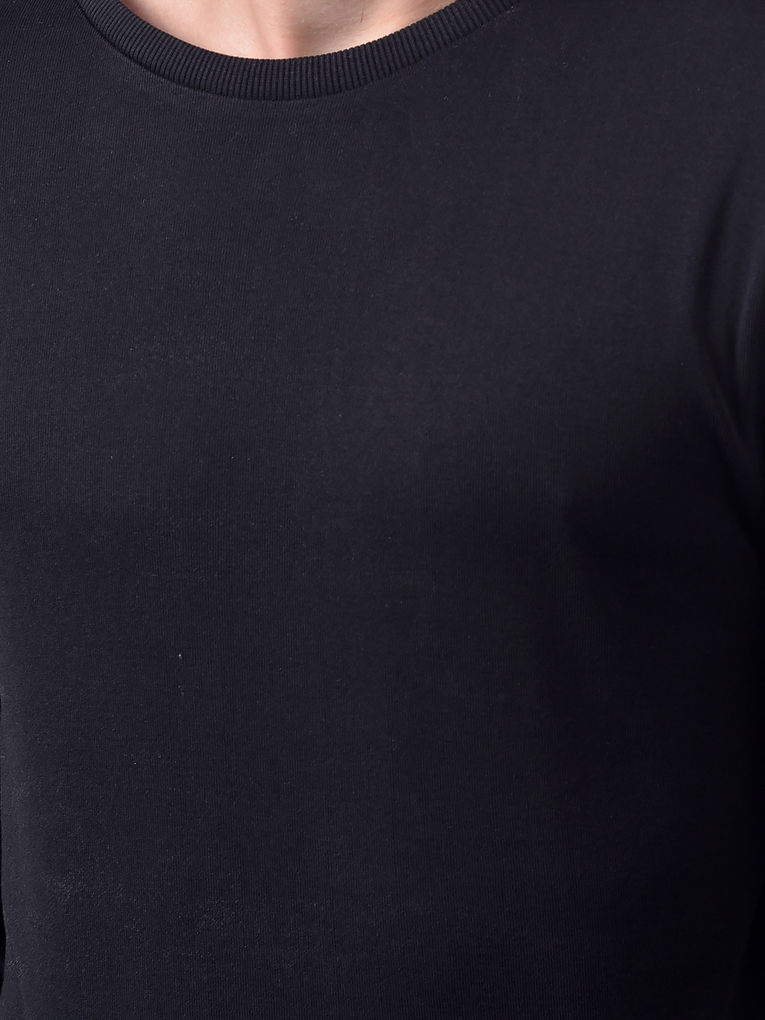 Numero Uno Men Black Crew Neck Slim Fit T-Shirt